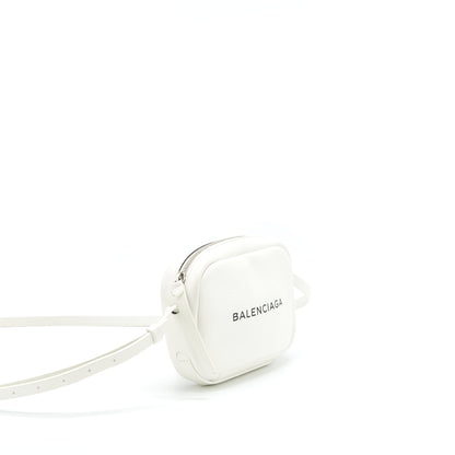 Balenciaga Mini Camera Crossbody Purse White
