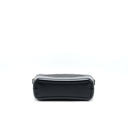 Chanel Large Gabrielle Hobo Bag Aged Calfskin Black Multicolour Hardware