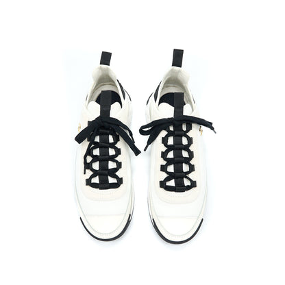 Chanel Size 41 Sport Trail Sneaker Suede/Calfskin White/Black GHW