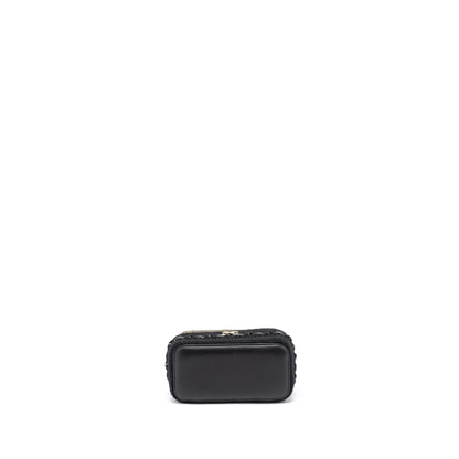 Chanel Long Vanity with Giant Chain Tweed/Lambskin Black LGHW
