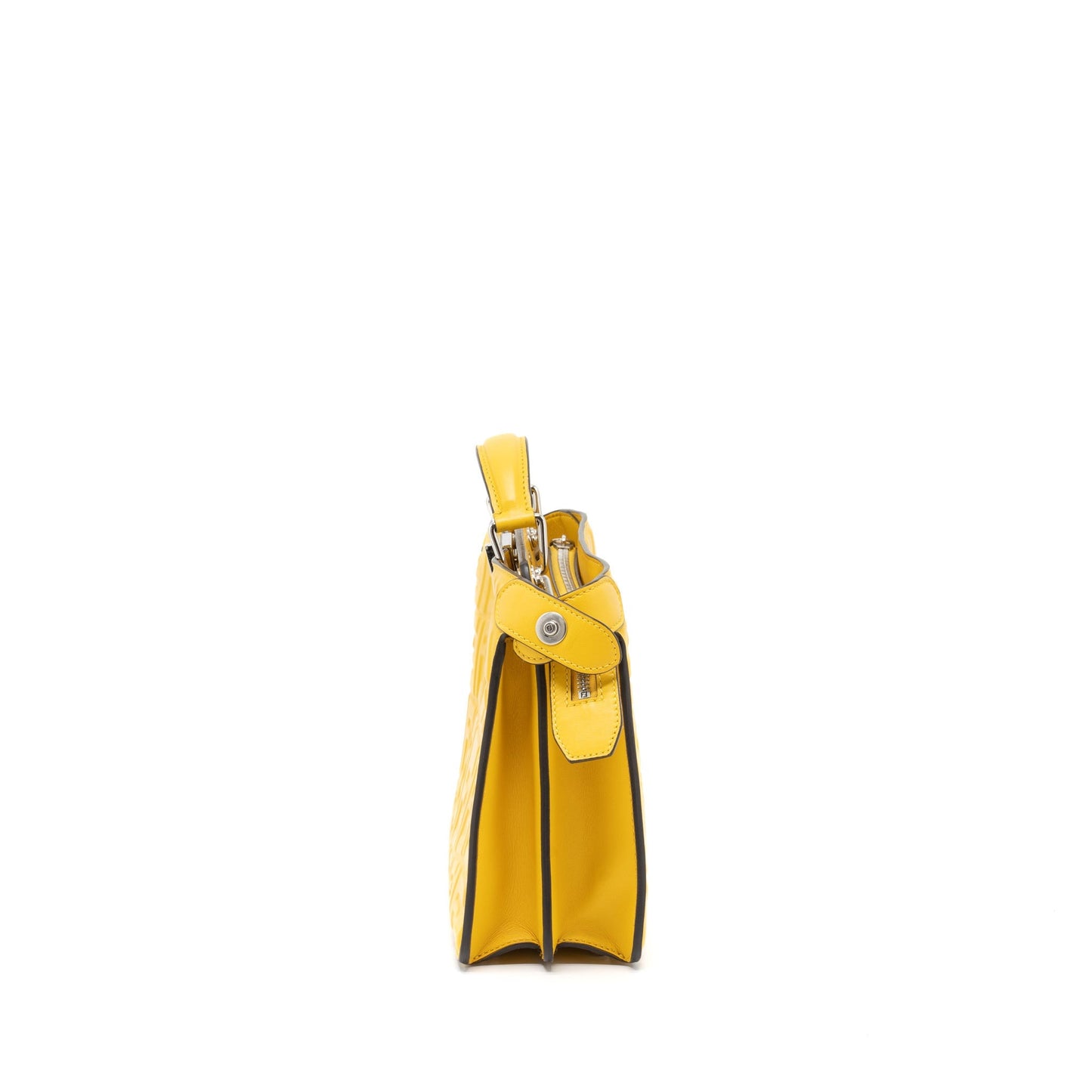 Fendi Top Handle Peekaboo Lambskin Yellow