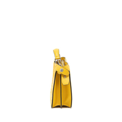 Fendi Top Handle Peekaboo Lambskin Yellow