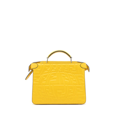 Fendi Top Handle Peekaboo Lambskin Yellow