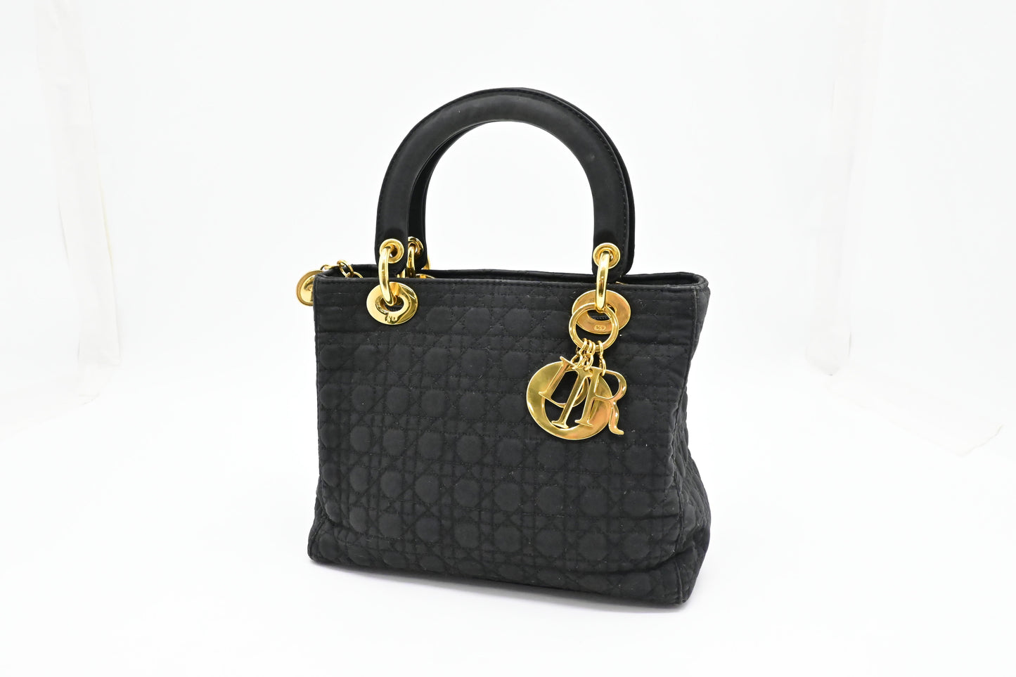 Dior Small Lady Dior in Black Nylon Canvas