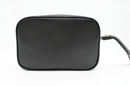 Burberry Wrist Pouch in Black Leather
