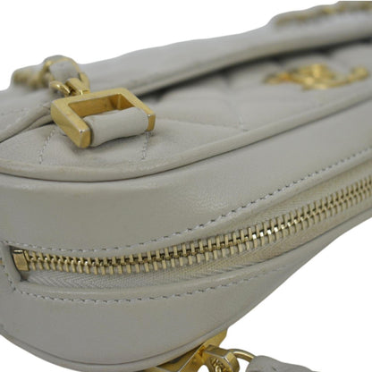 CHANEL Misia CC Chain Camera Lambskin Leather Shoulder Bag Gray