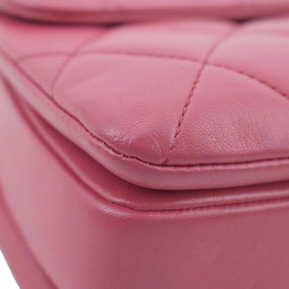 CHANEL Trendy CC Top Handle Flap Quilted Leather Shoulder Bag Hot Pink