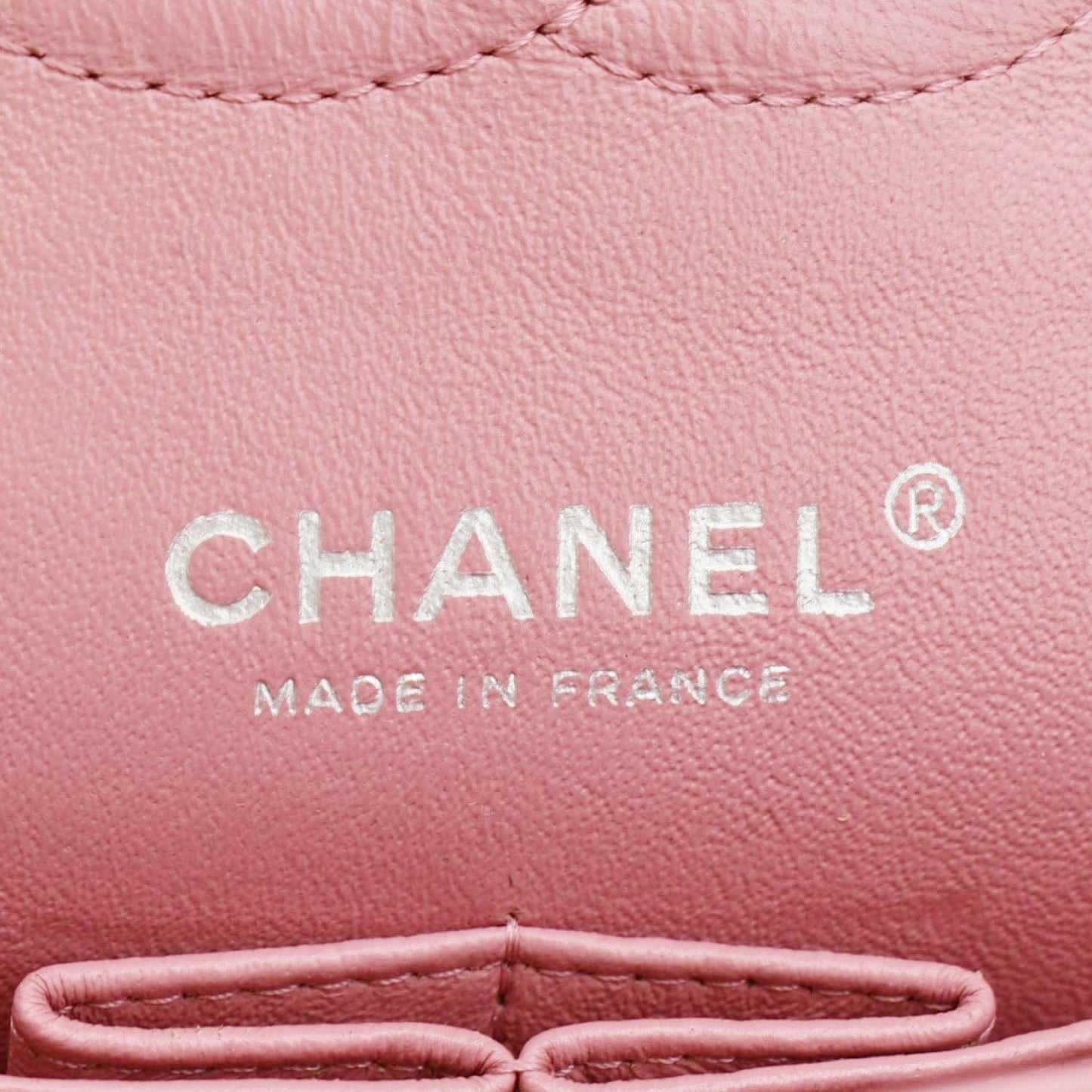 CHANEL Classic Double Flap Medium  Quilted Leather Shoulder Bag Salmon Pink