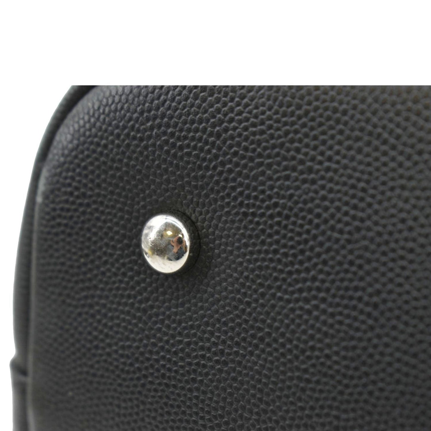 CHANEL Coco Eyelets Large Leather Shopping Tote Shoulder  Black