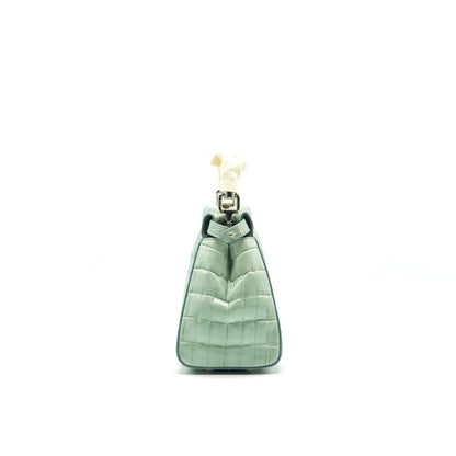 FENDI CROCODILE PEEKABOO ICONIC MINI MINT GREEN