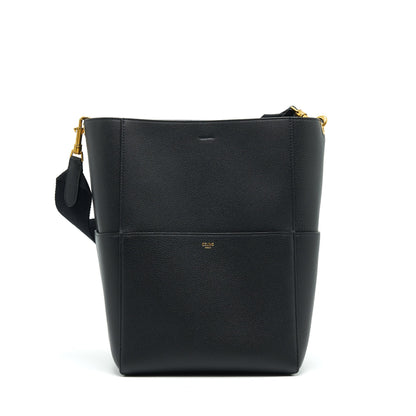 Celine Sangle Bucket Purse Black With