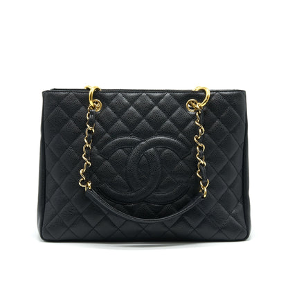 CHANEL CAVIAR GRAND SHOPPING TOTE GST BLACK