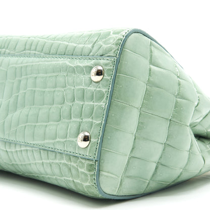 FENDI CROCODILE PEEKABOO ICONIC MINI MINT GREEN