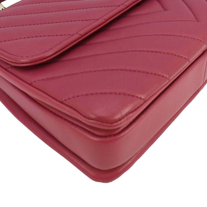 CHANEL Trendy CC Top Handle Flap Quilted Leather Shoulder Bag Hot Pink