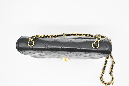 Chanel Round Flap in Black MatelassÃ© Leather