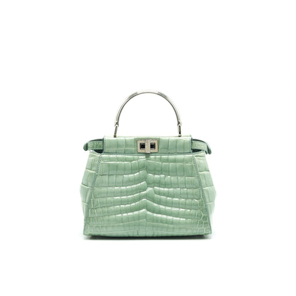 FENDI CROCODILE PEEKABOO ICONIC MINI MINT GREEN