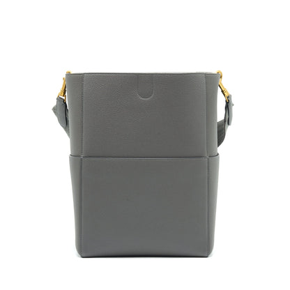 CELINE SANGLE BUCKET Purse BLACK STITCHING