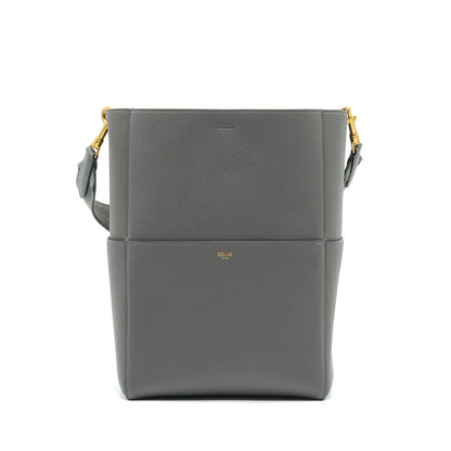 CELINE SANGLE BUCKET Purse BLACK STITCHING