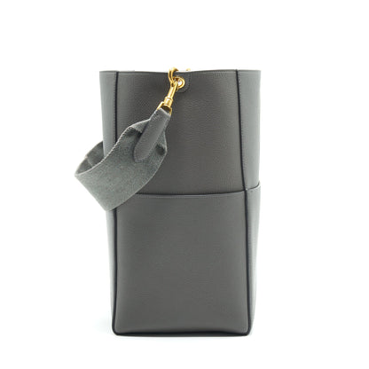 CELINE SANGLE BUCKET Purse BLACK STITCHING