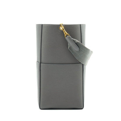 CELINE SANGLE BUCKET Purse BLACK STITCHING
