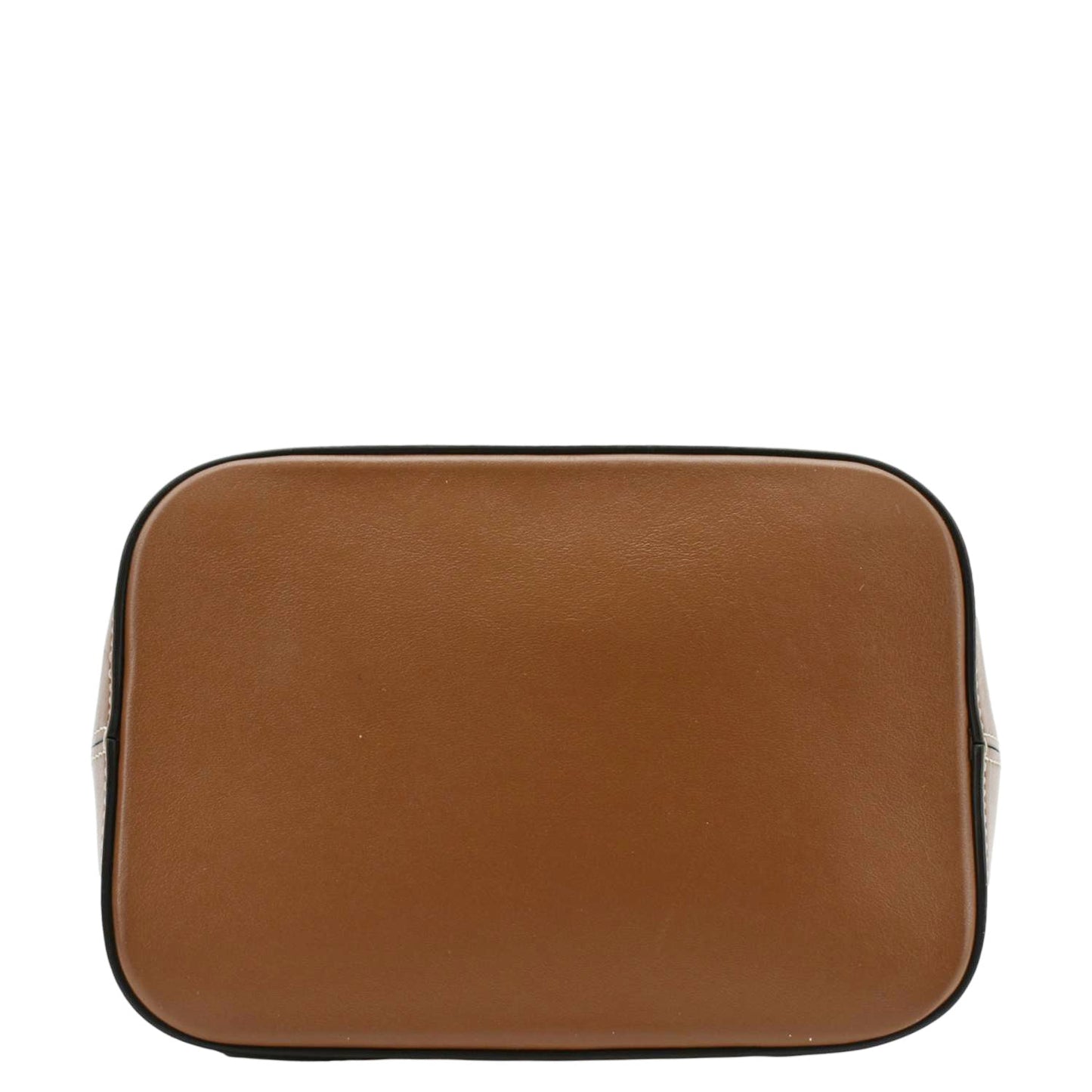 Celine Cuir Triomphe Small Calfskin Leather Bucket Crossbody Bag Tan