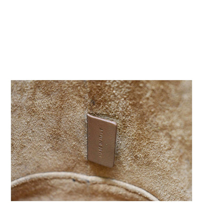 Celine Cuir Triomphe Small Calfskin Leather Bucket Crossbody Bag Tan