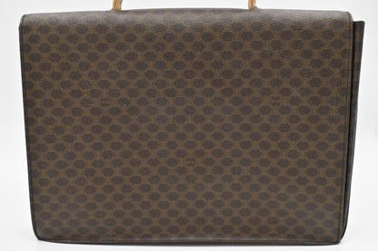 Celine Business Bag in Brown Macadam Canvas