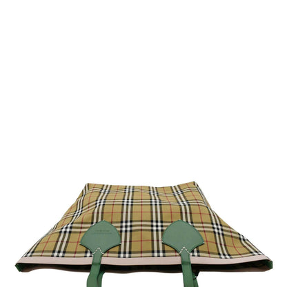 BURBERRY Giant Reversible Large Vintage Check Canvas Tote Bag Multicolor