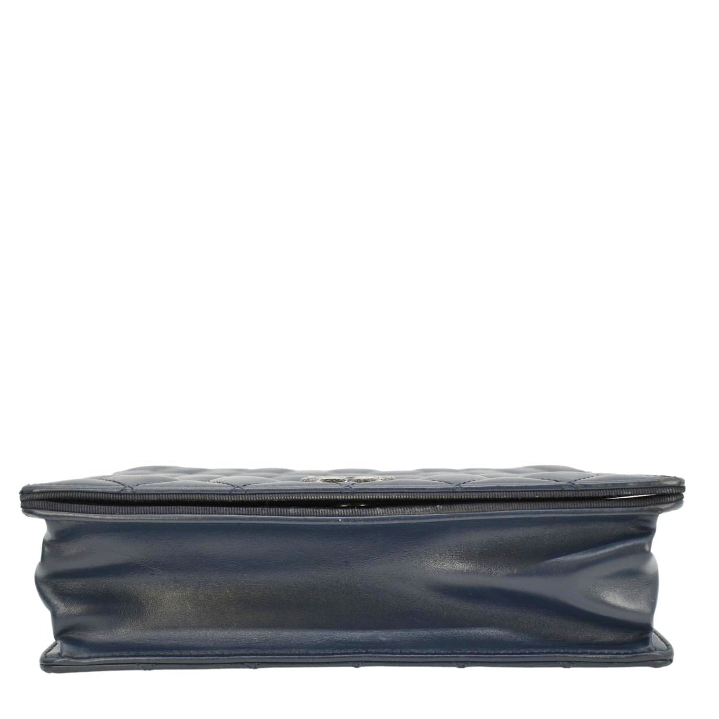 CHANEL Ballerine Flap Medium Quilted Leather Crossbody Bag Navy Blue