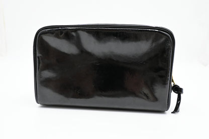 Chanel Cosmetics Pouch in Black Patent Leather