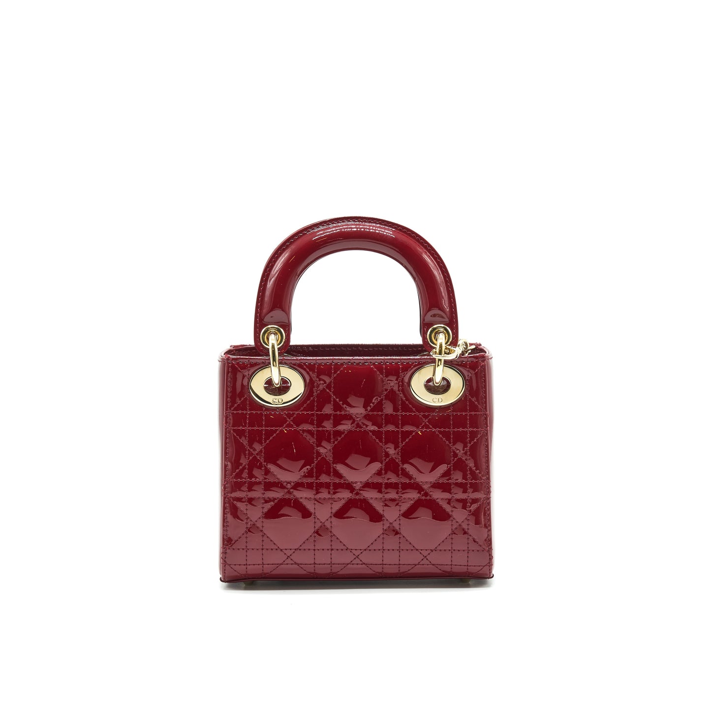 Dior Mini Lady Dior Patent Leather Red