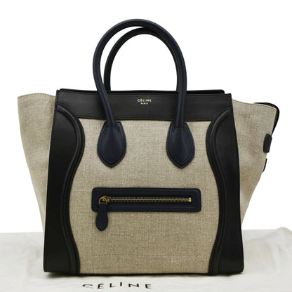 CELINE Mini Luggage Leather Tote Bag Tricolor