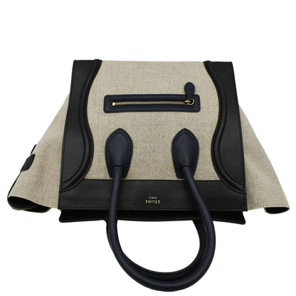 CELINE Mini Luggage Leather Tote Bag Tricolor