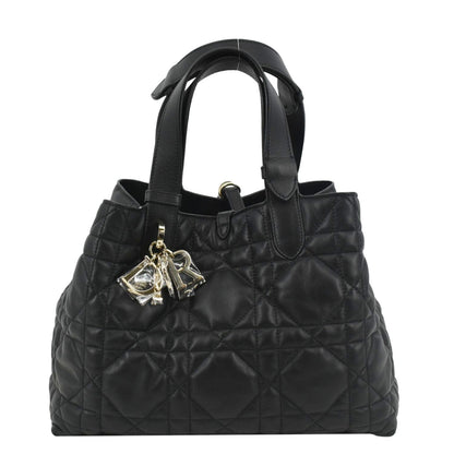 CHRISTIAN DIOR Medium Toujours Leather Shoulder Bag Black