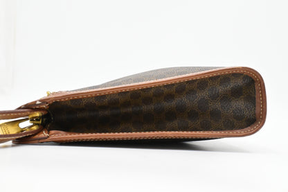 Celine Pouch in Brown Macadam Canvas