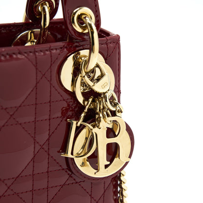Dior Mini Lady Dior Patent Leather Red
