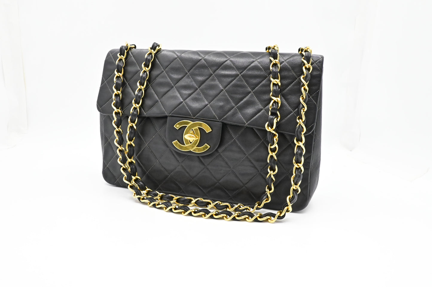 Chanel Maxi Flap in Black MattelassÃ© Leather