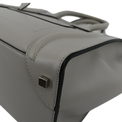CELINE Luggage Smooth Leather Tote Bag Gray