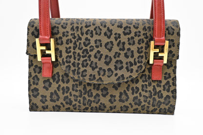 Fendi Handbag in Brown Leopard Canvas