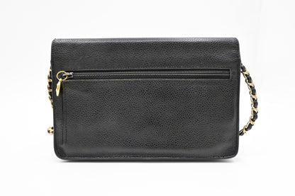 Chanel Wallet on Chain in Black Caviar Leather