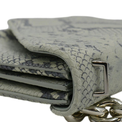 BOTTEGA VENETA Mount Envelope Python Leather Crossbody Bag Light Green