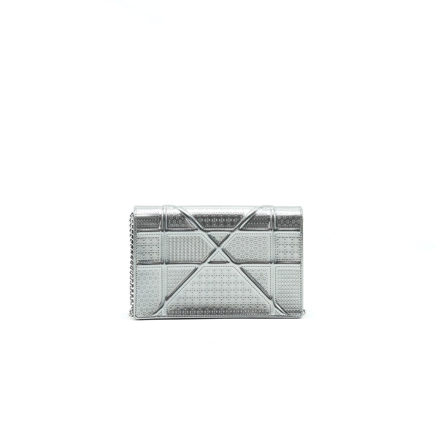 DIOR DIORAMA WALLET ON CHAIN SILVER
