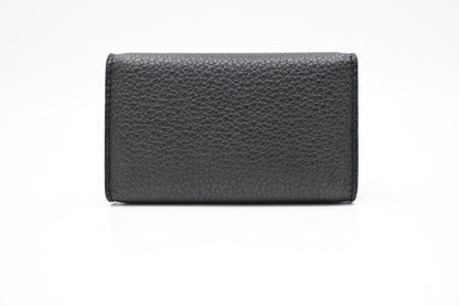Fendi 6 Key Case in Black Leather