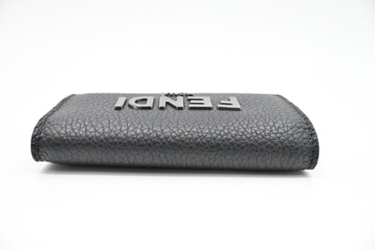 Fendi 6 Key Case in Black Leather