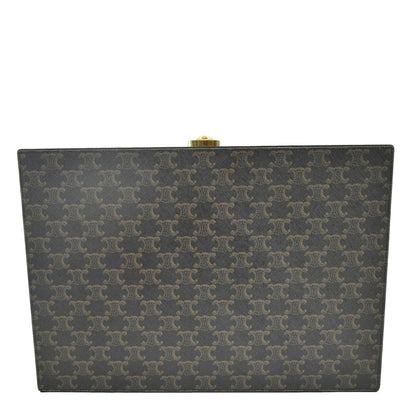Luxury CELINE Triomphe Canvas Stationery Case Brown