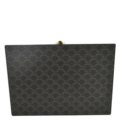 Luxury CELINE Triomphe Canvas Stationery Case Brown