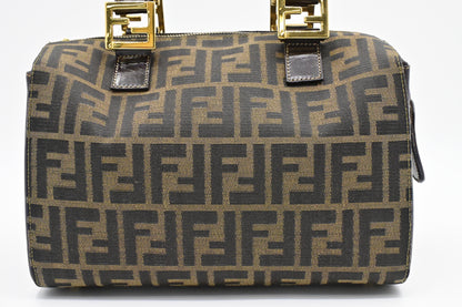 Fendi Mini Boston Bag in Zucca Canvas
