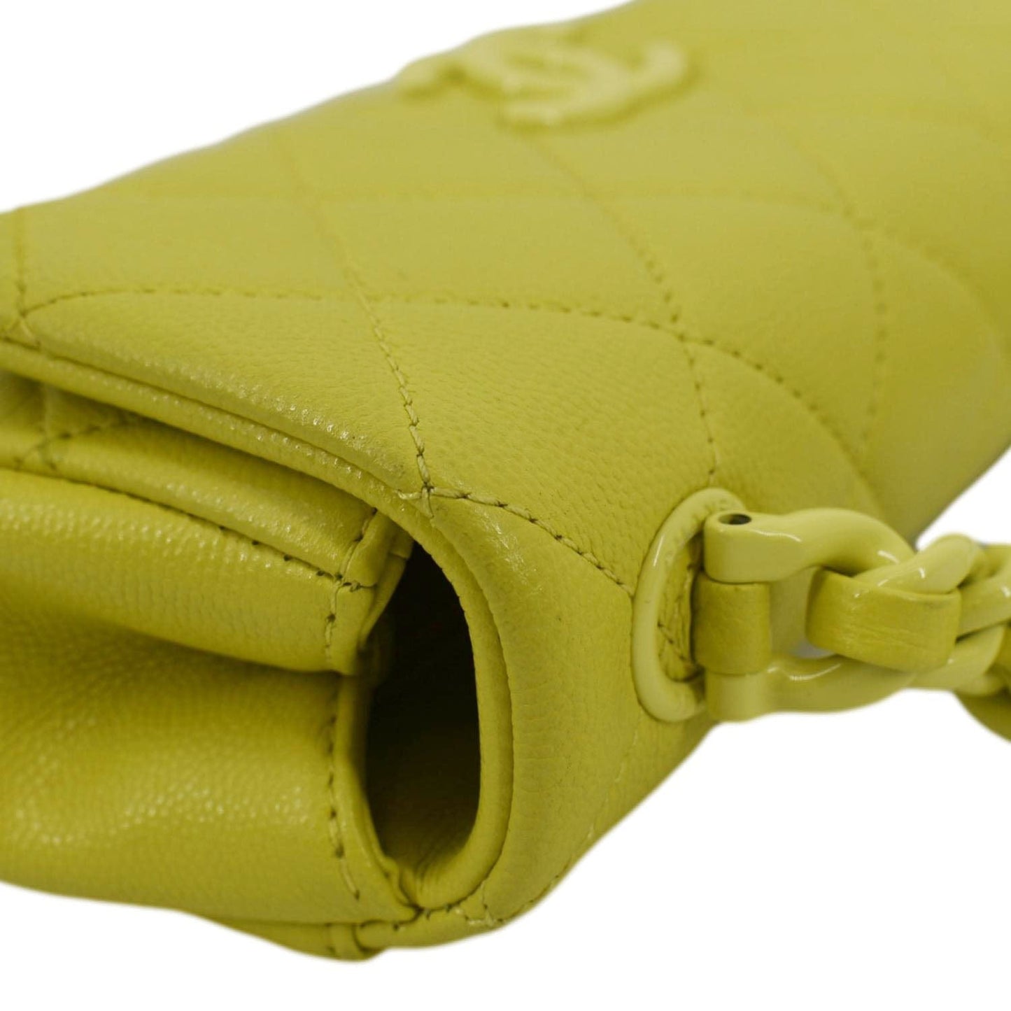 CHANEL My Everything Small Caviar Quilted Leather Flap Shoulder Bag Yellow