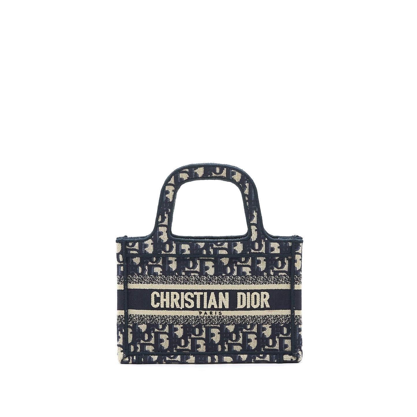 Dior mini book Tote Purse in blue Oblique