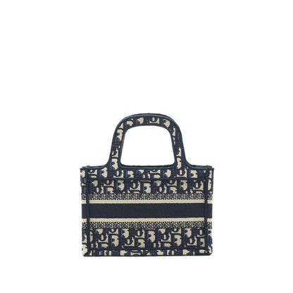 Dior mini book Tote Purse in blue Oblique